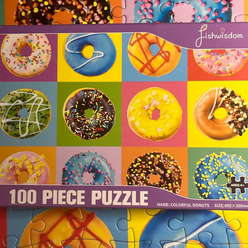 🧩 100 Large Piece puzzle ideal for children 4+. Same size poster. Complete.